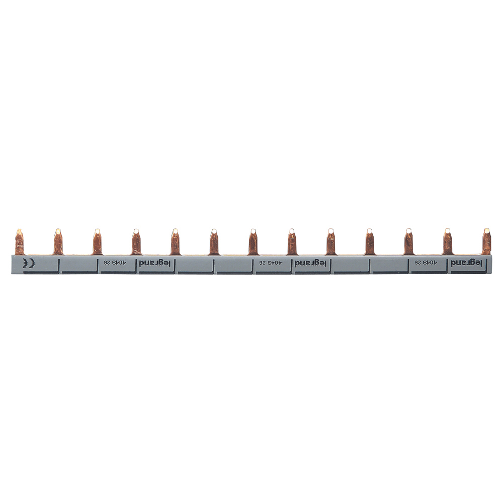 Peigne d'alimentation universel Phase + Neutre HX³ 1P - longueur 13 modules