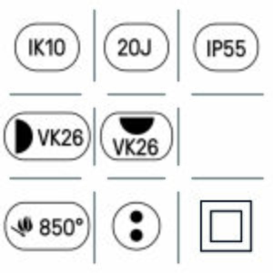 VOILA BL 2200lm 4000K VAV IK10 IP55 D=340mm hf