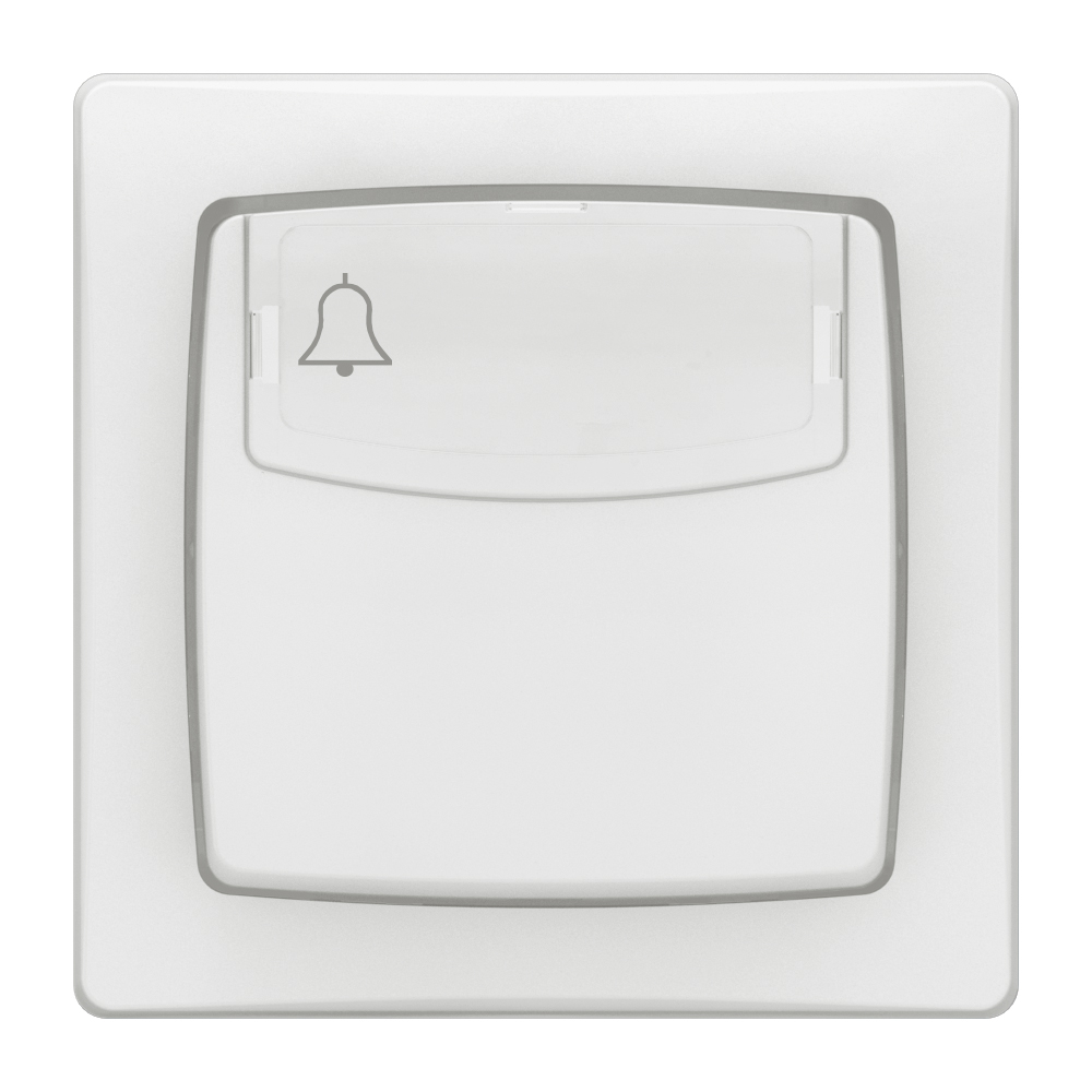 Poussoir porte-étiquette Appareillage Saillie complet blanc