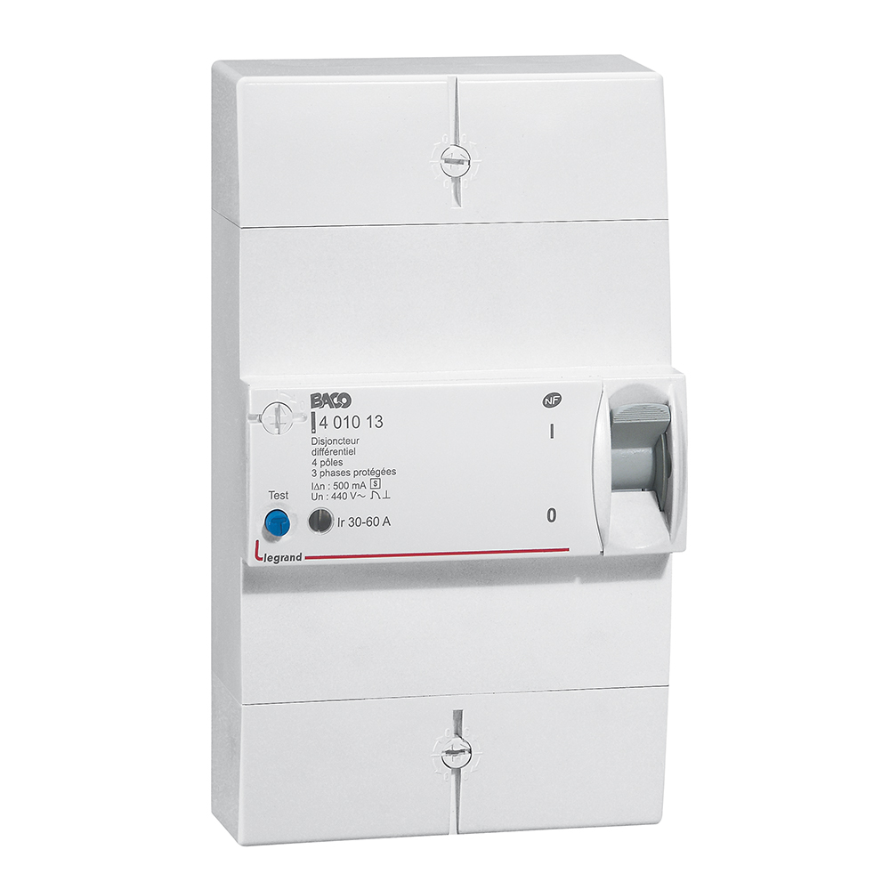 Disjoncteur de branchement Enedis 4P tétrapolaire diff 500mA sélectif - 60A – Image 3