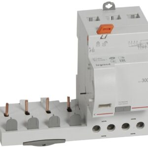 Bloc diff adaptable vis DX³ pour disj. 1 module/pôle - 4P 400V~ 40A typeAC 300mA