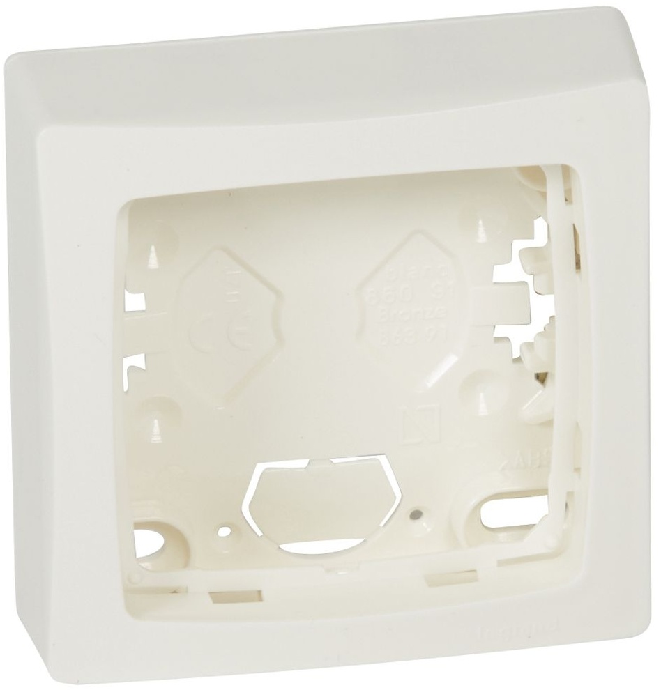 Cadre saillie 1 poste Appareillage saillie blanc