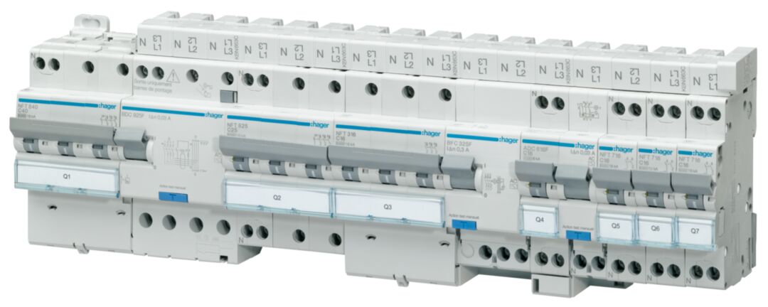 Interrupteur différentiel 63A 30mA 3P+N type AC à bornes décalées – Image 2