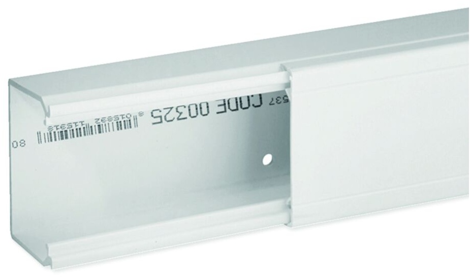 Goulotte de distribution non cloisonnable Ta-e 60x40 1 compartiment blanche – Image 2