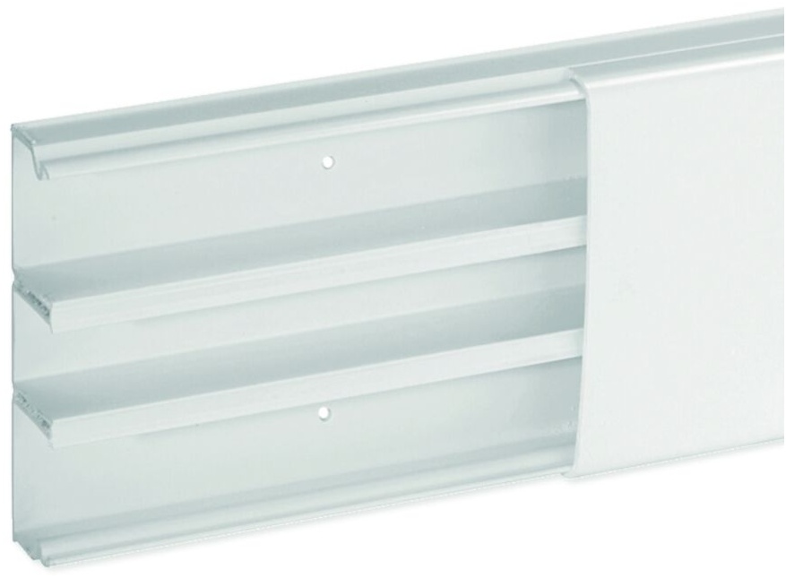 Moulure Optima TM 80x22 3 compartiments blanche – Image 2