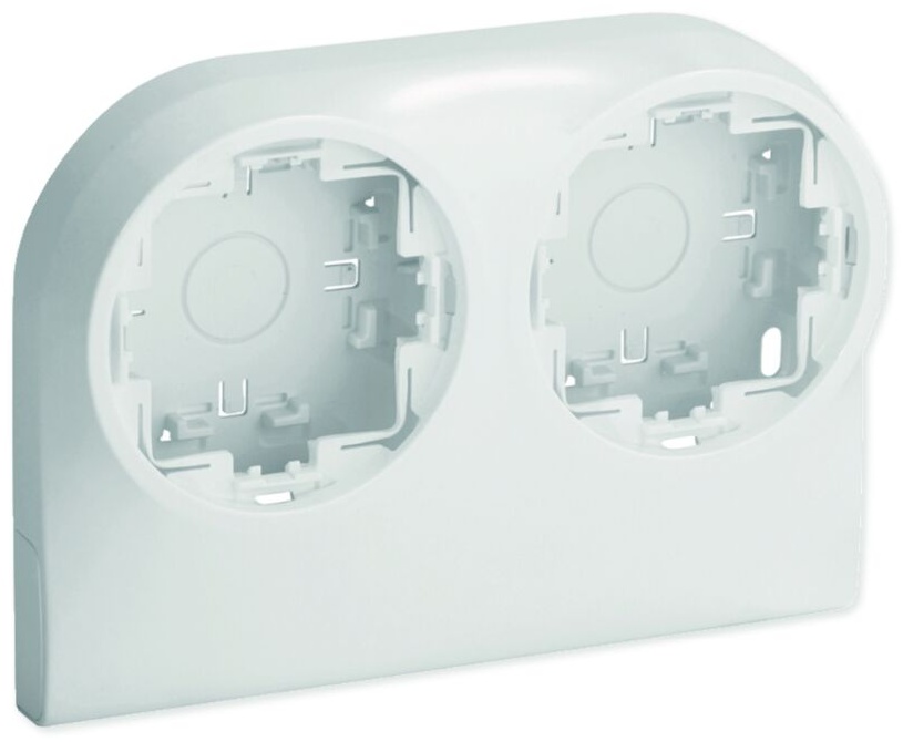 Boîtier double pour appareillage OptimaTM sur Optima TM 22x12,5 & 32x12,5 blanc – Image 2