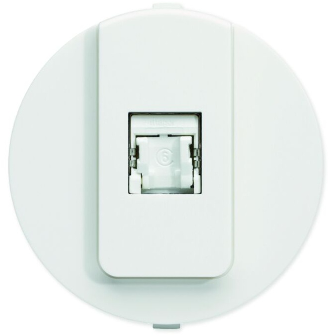 Prise Optima RJ45 Catégorie 6 UTP grade 1 blanche