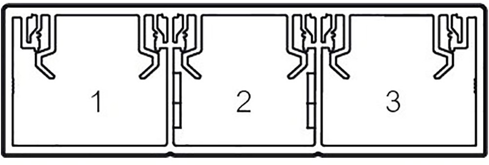 Goulotte Logix 45-160x50-3 compartiments-2m-Livré sans couvercle-PVC Blanc Artic – Image 2