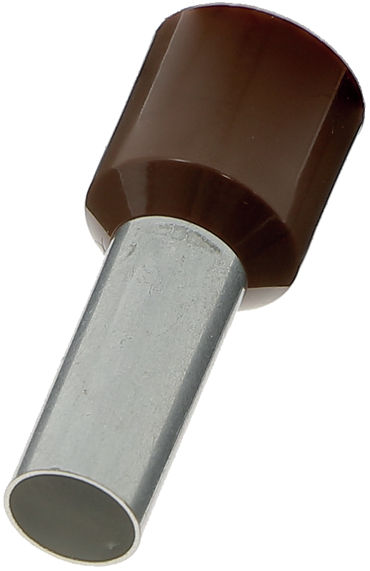 Embout de câblage simple 10 mm² brun (x 100)