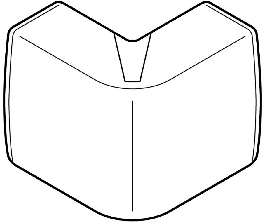 Angle extérieur Variasouple +ou-7° pour moulure Keva 50mmx20mm -PVC Blanc Artic