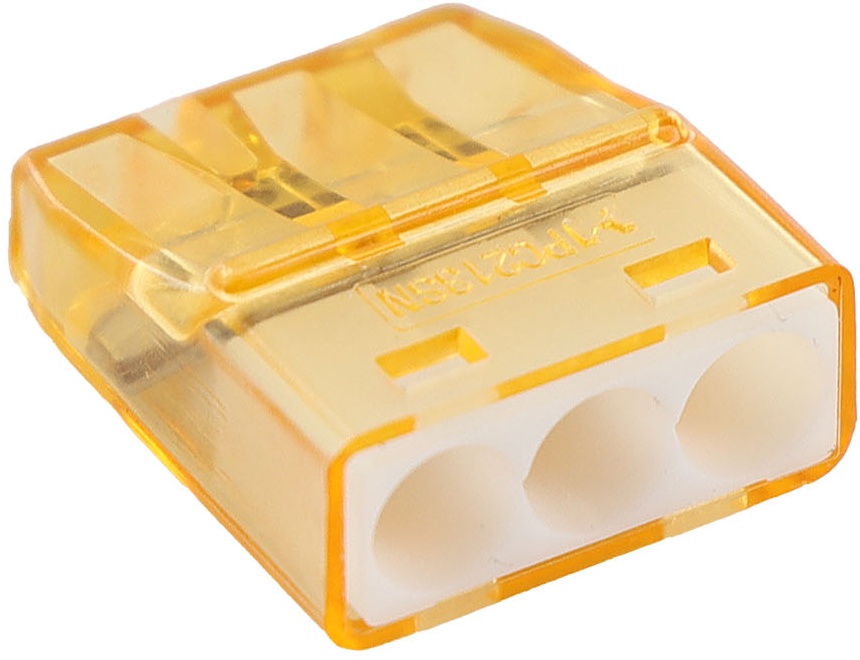 Borne de connexion transparente 3 entrées orange MINI CONNEX green – Image 3