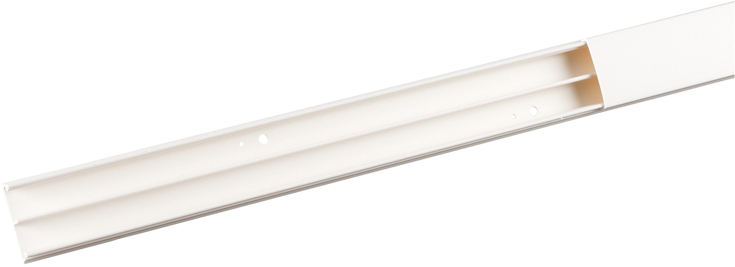 Moulure Keva 32mmx12mm-Fond+couvercle-2 compartiments-Longueur 2,10m-Blanc Artic – Image 3