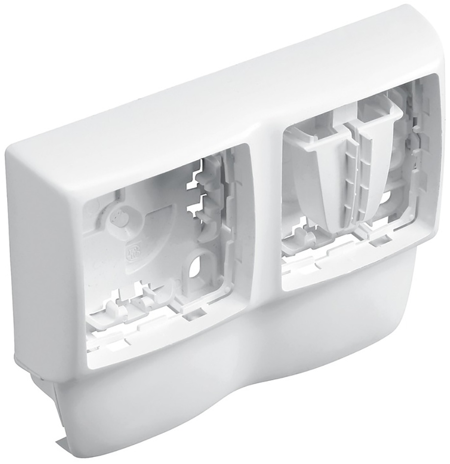 Cadre double Appareillage Saillie Legrand 20, 22x12mm-Pour moulure Keva 22x12mm