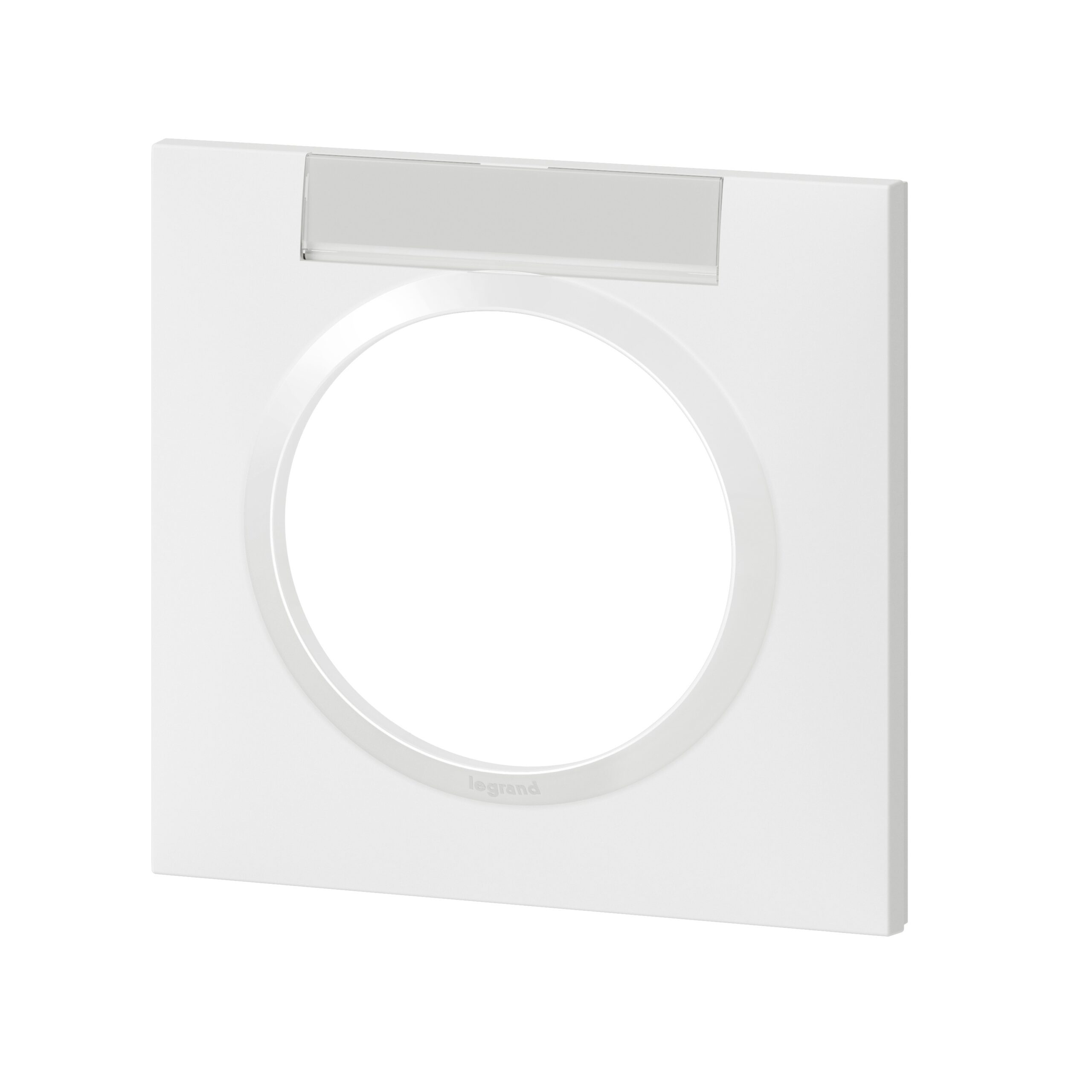 Plaque de finition à clipser carrée dooxie 1 poste blanc avec porte-étiquette – Image 2