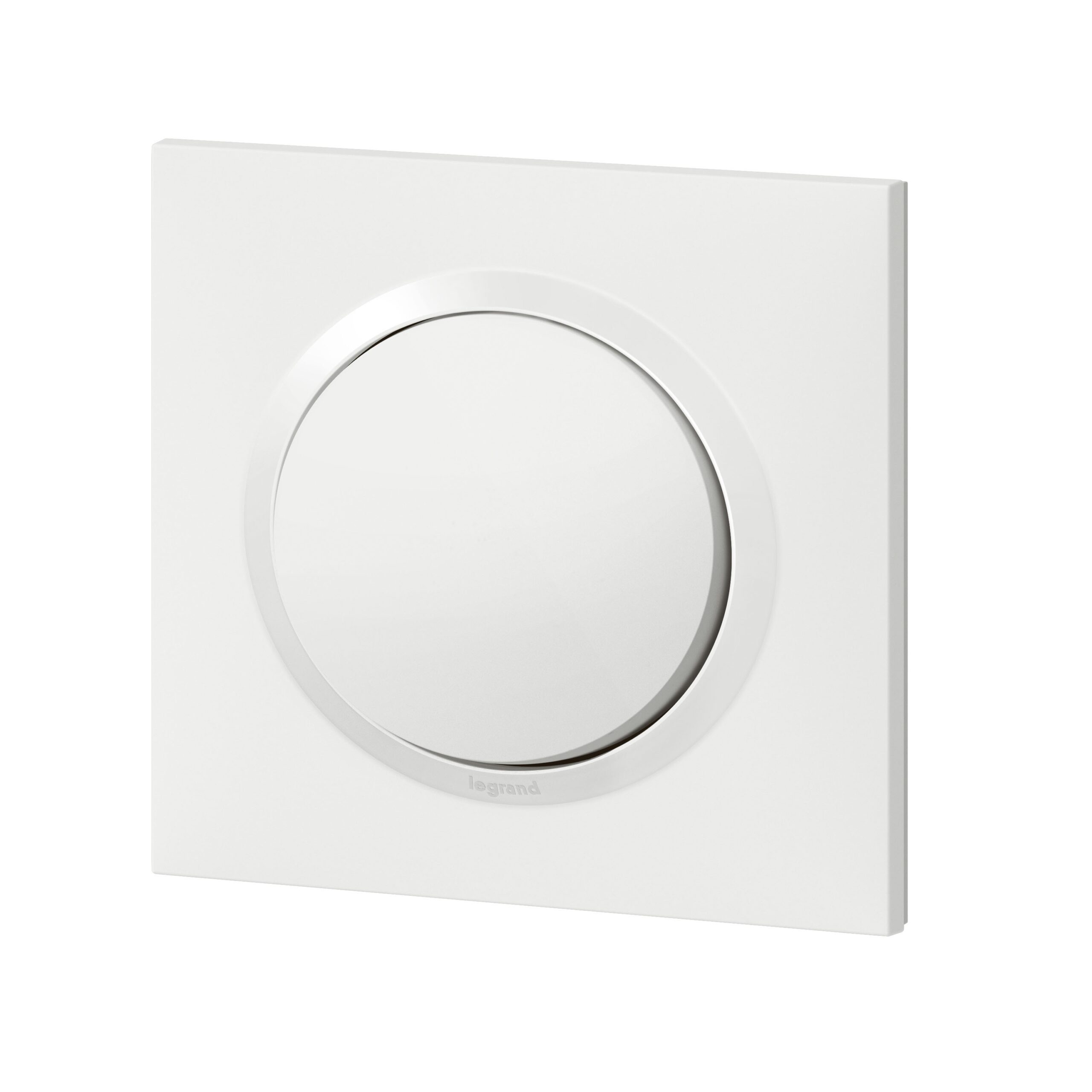 Poussoir dooxie one 6A 250V~ avec plaque carrée blanche et griffes – Image 2