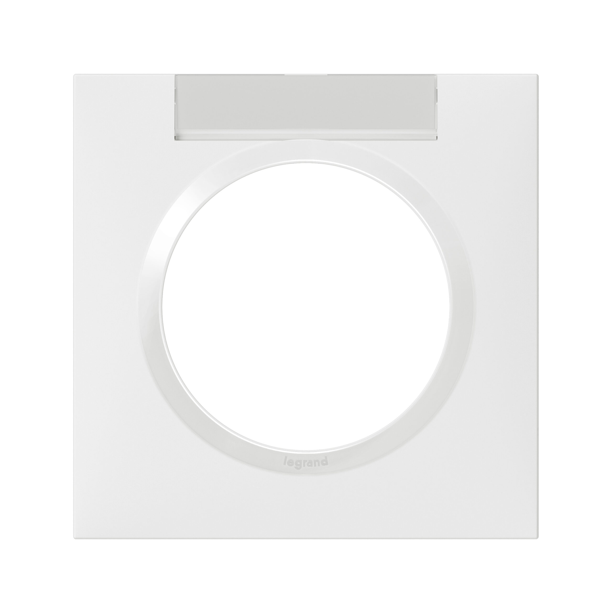 Plaque de finition à clipser carrée dooxie 1 poste blanc avec porte-étiquette – Image 3