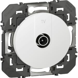 Prise TV simple étoile blindée dooxie finition blanc