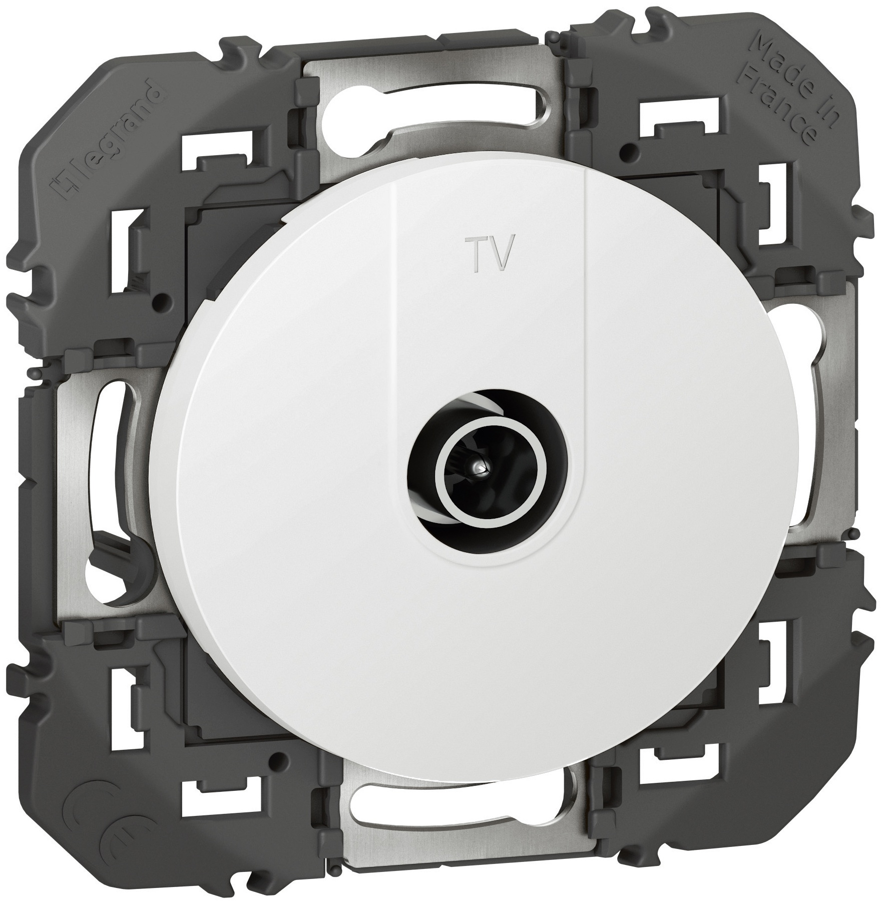 Prise TV simple étoile blindée dooxie finition blanc