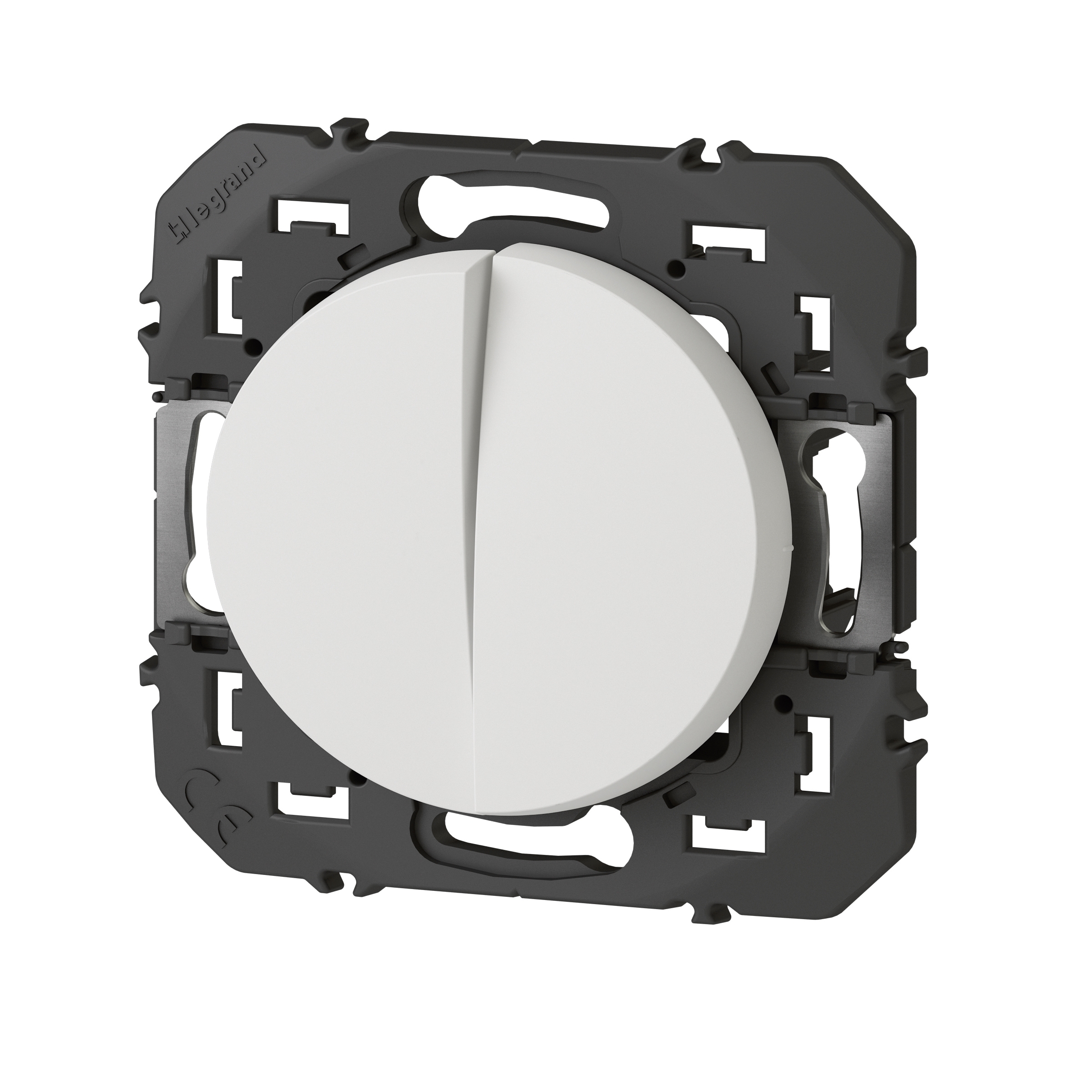 Double interrupteur ou va-et-vient dooxie 10AX 250V~ finition blanc – Image 2
