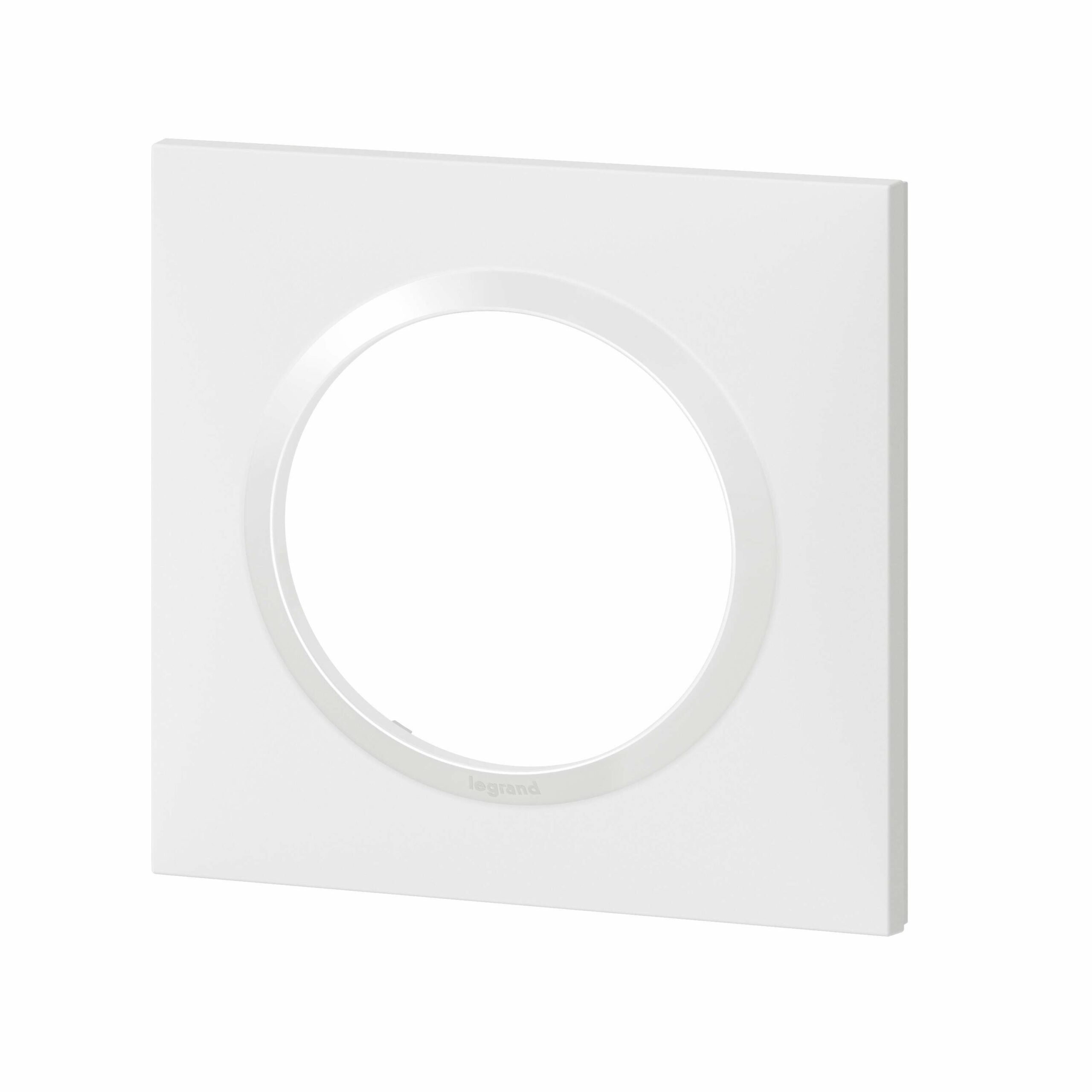Plaque de finition à clipser carrée dooxie 1 poste finition Blanc – Image 2