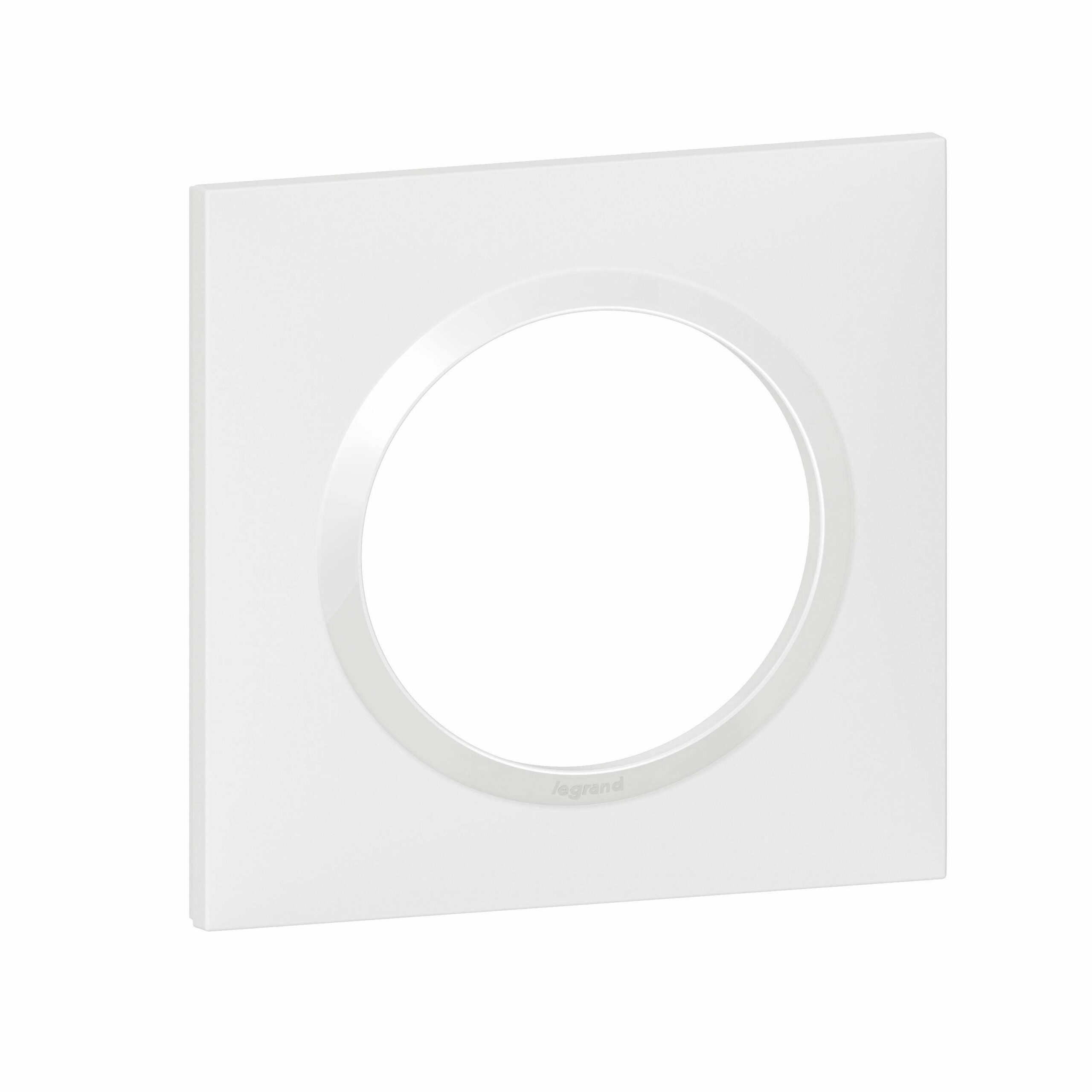 Plaque de finition à clipser carrée dooxie 1 poste finition Blanc – Image 3