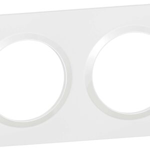 Plaque de finition à clipser carrée dooxie 2 postes finition Blanc