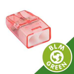 Borne de connexion transparente 2 entrées rouges MINI CONNEX green