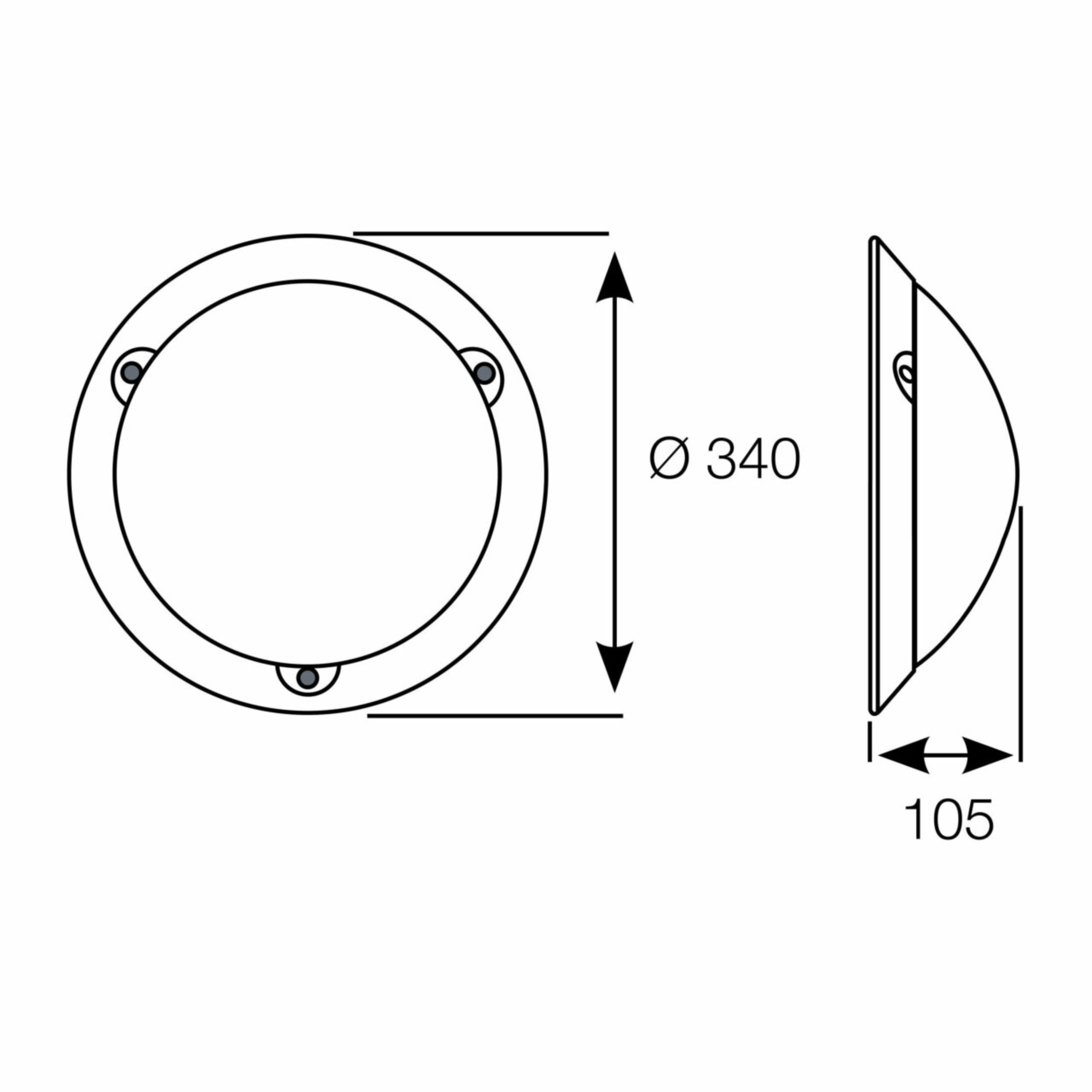 VOILA BL 2200lm 4000K VAV IK10 IP55 D=340mm hf – Image 2
