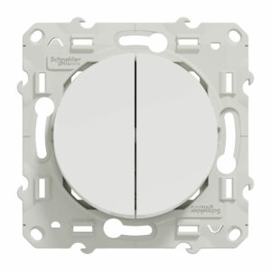 Odace 2011 - va-et-vient + poussoir - blanc - 10A