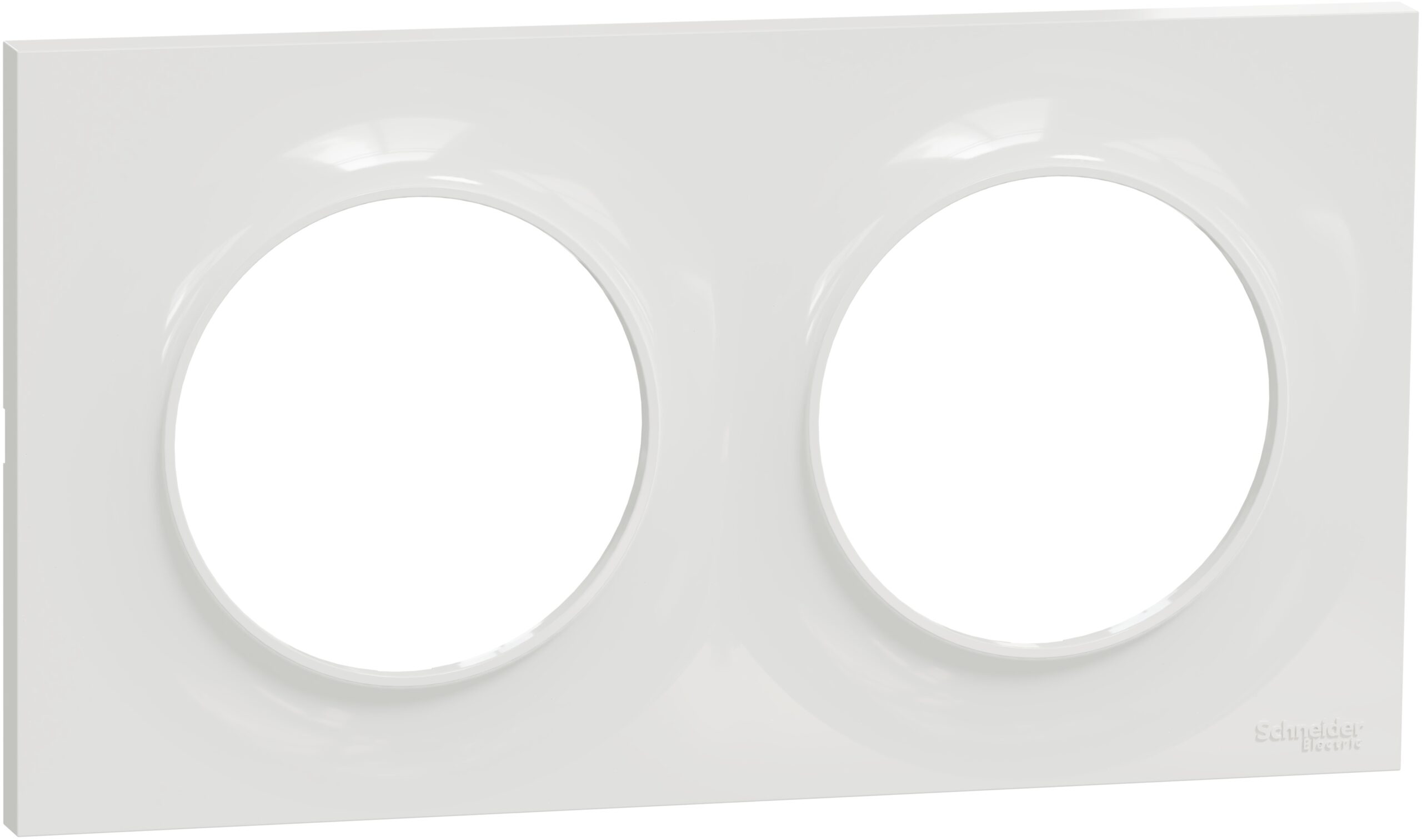 Odace 2011 Styl - plaque 2 postes H/V entraxe 71mm blanc – Image 2