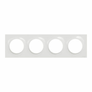 Odace 2011 Styl - plaque 4 postes H/V entraxe 71mm blanc