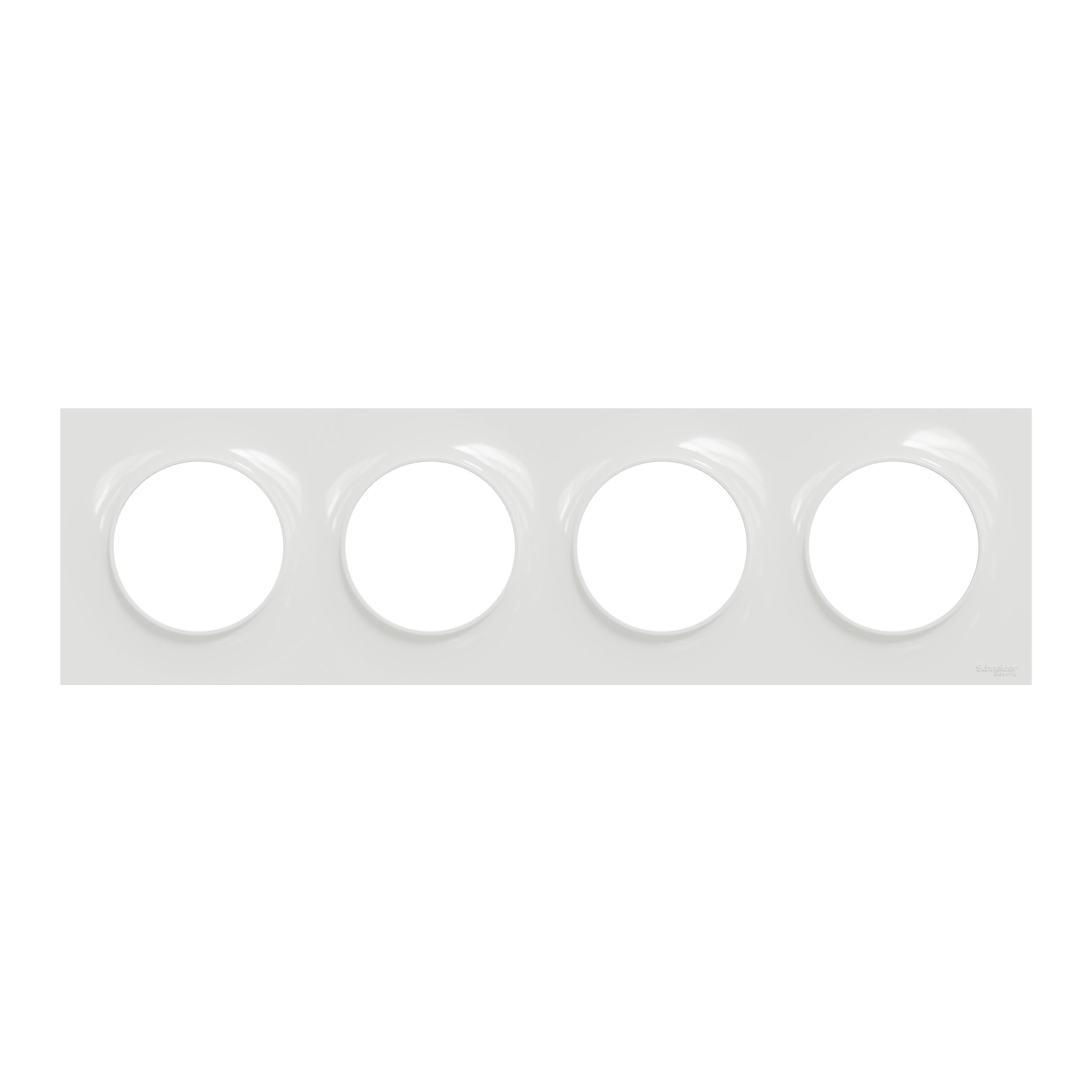 Odace 2011 Styl - plaque 4 postes H/V entraxe 71mm blanc