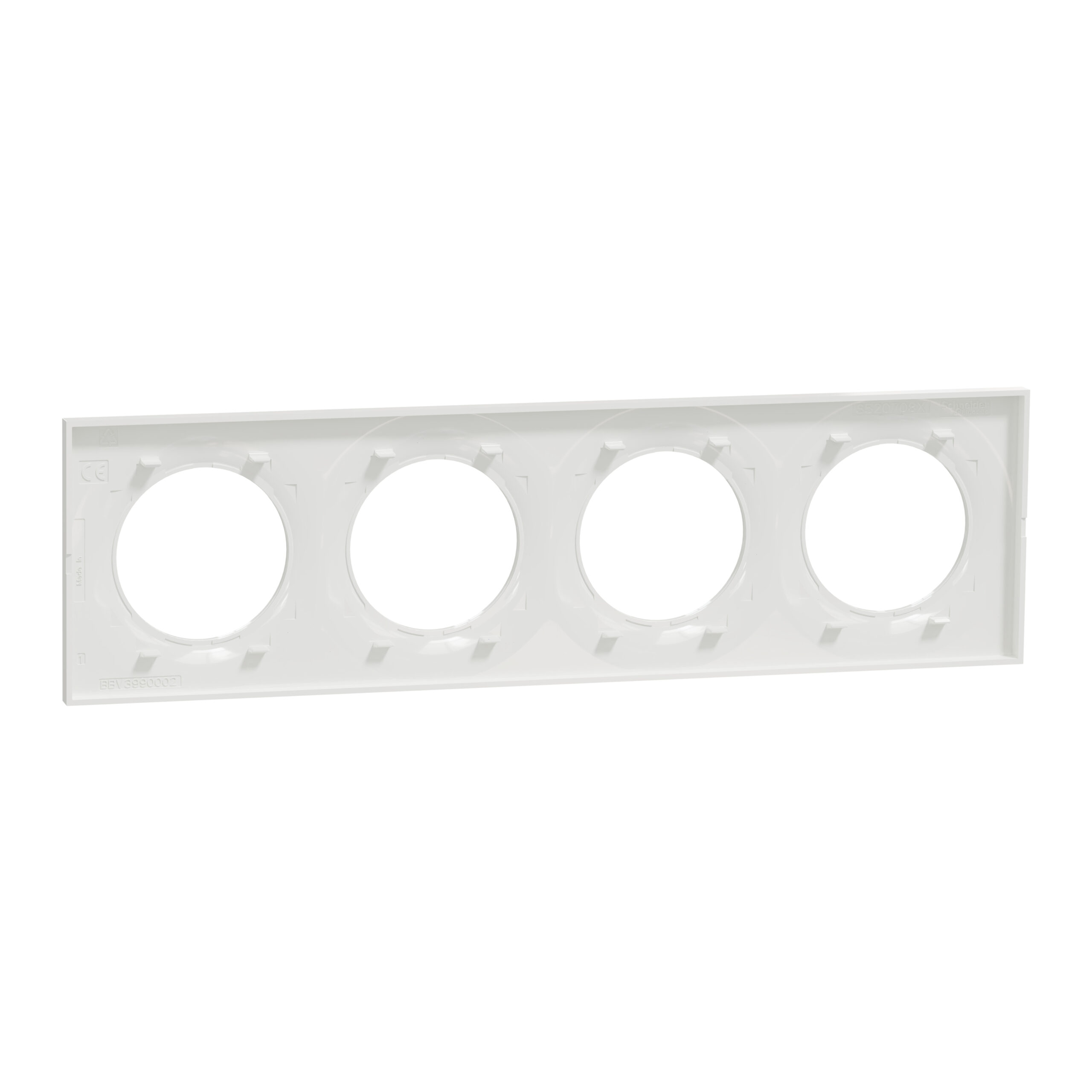 Odace 2011 Styl - plaque 4 postes H/V entraxe 71mm blanc – Image 2