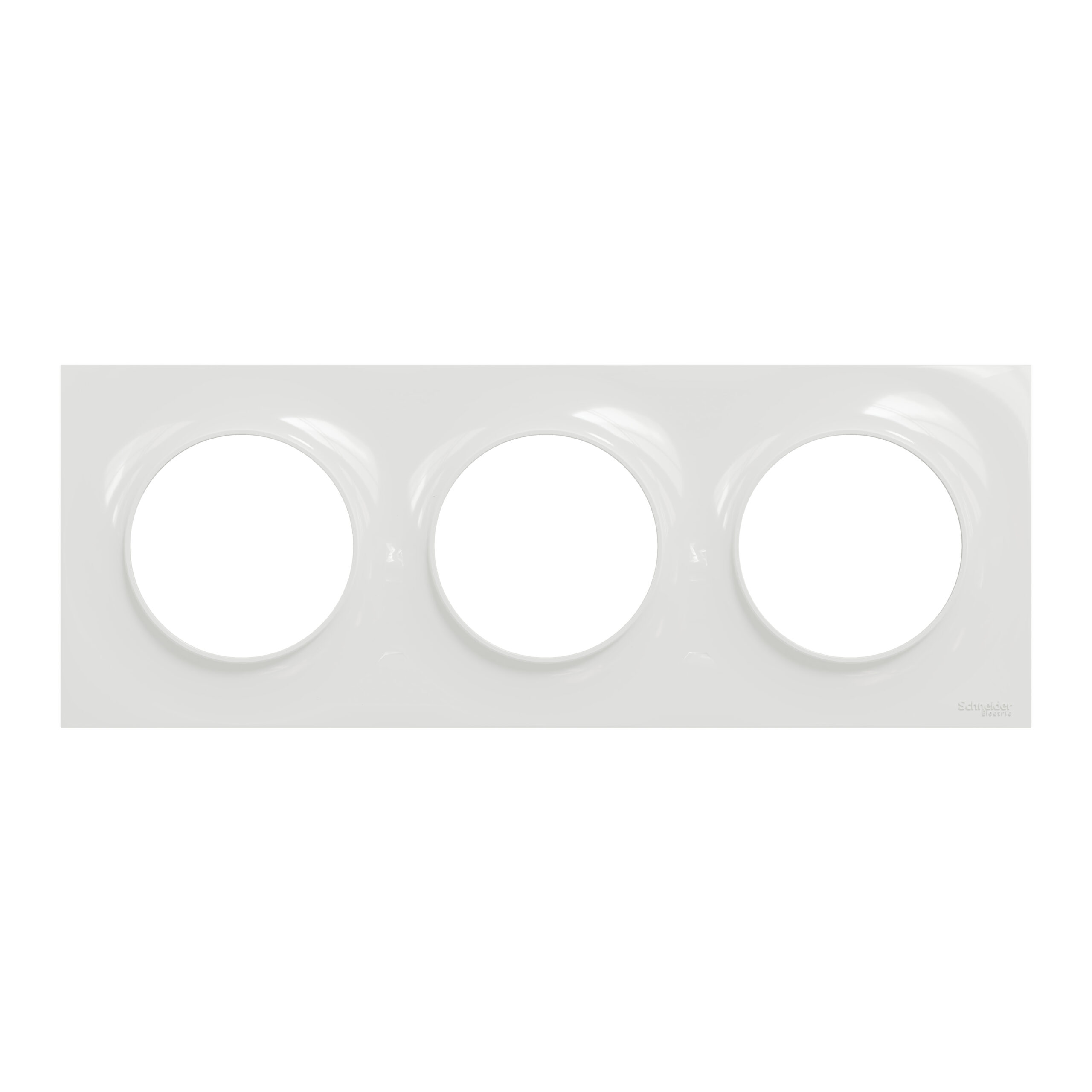 Odace 2011 Styl - plaque 3 postes H/V entraxe 71mm blanc