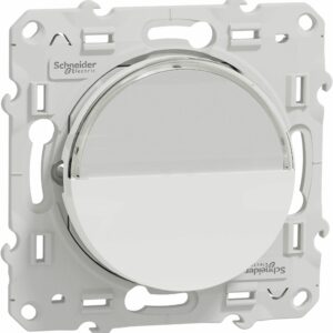 Odace 2011 - poussoir avec porte-étiquette - blanc