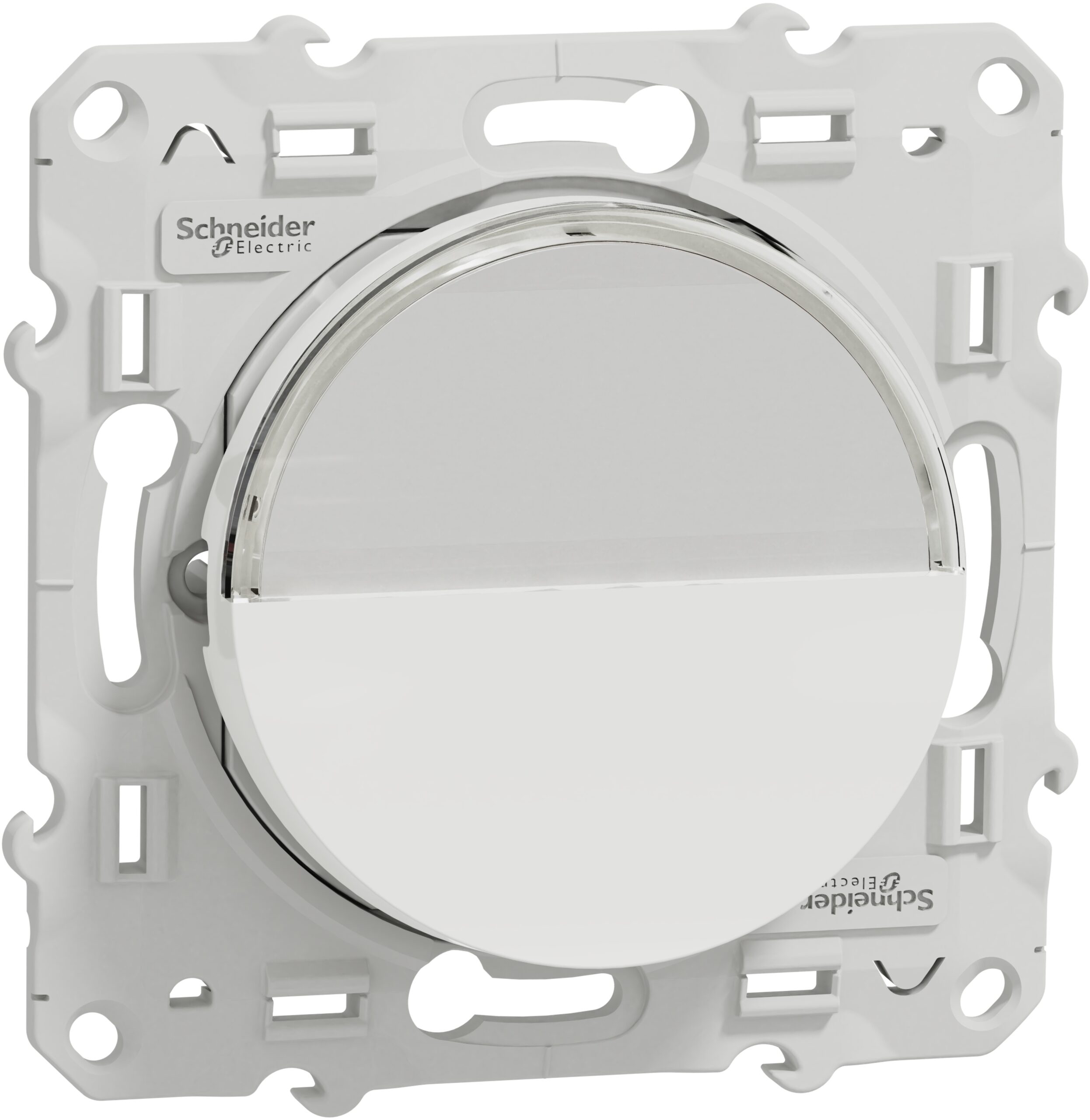 Odace 2011 - poussoir avec porte-étiquette - blanc