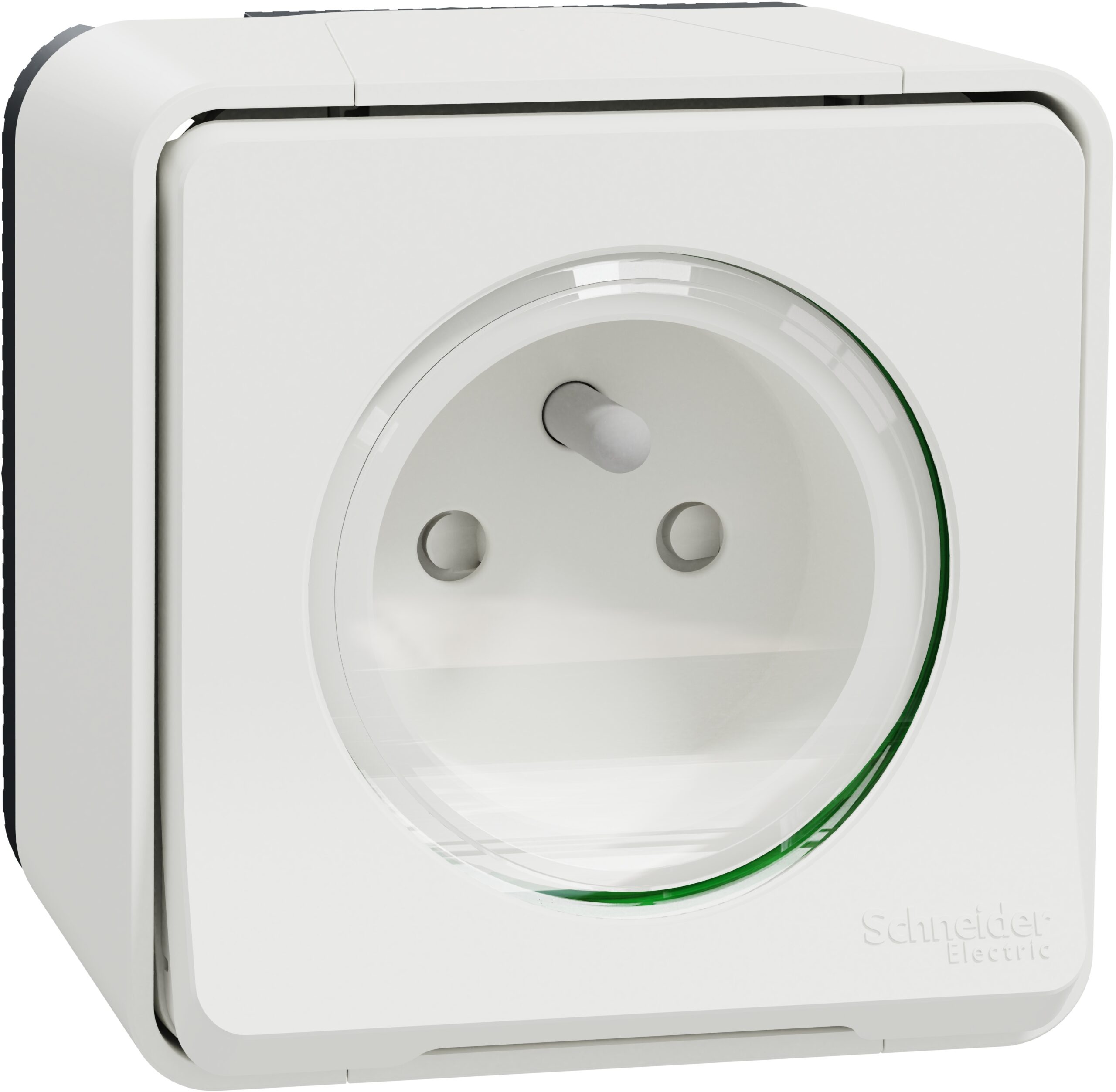 Mureva Styl - Prise de courant 2P+T - saillie - IP55 IK08 - connex auto - blanc
