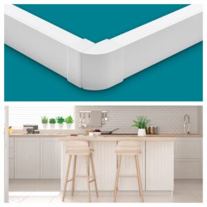 Goulotte distribution Viadis 60x40mm-Fond+couvercle-1 compart-Longueur 2m-Blanc