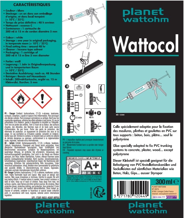 Cartouche de colle rigide pour fixation des moulures Keva - 300cc
