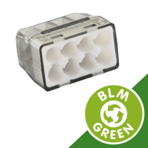 Borne de connexion transparente 8 entrées noires MINI CONNEX green