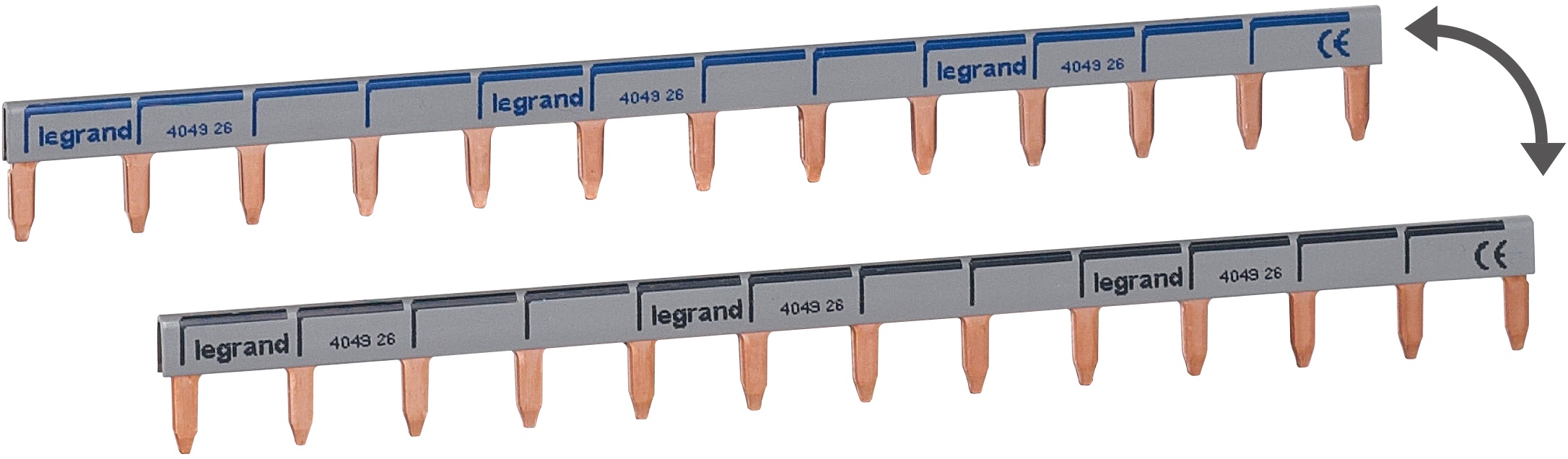 Peigne d'alimentation universel Phase + Neutre HX³ 1P - longueur 13 modules – Image 2