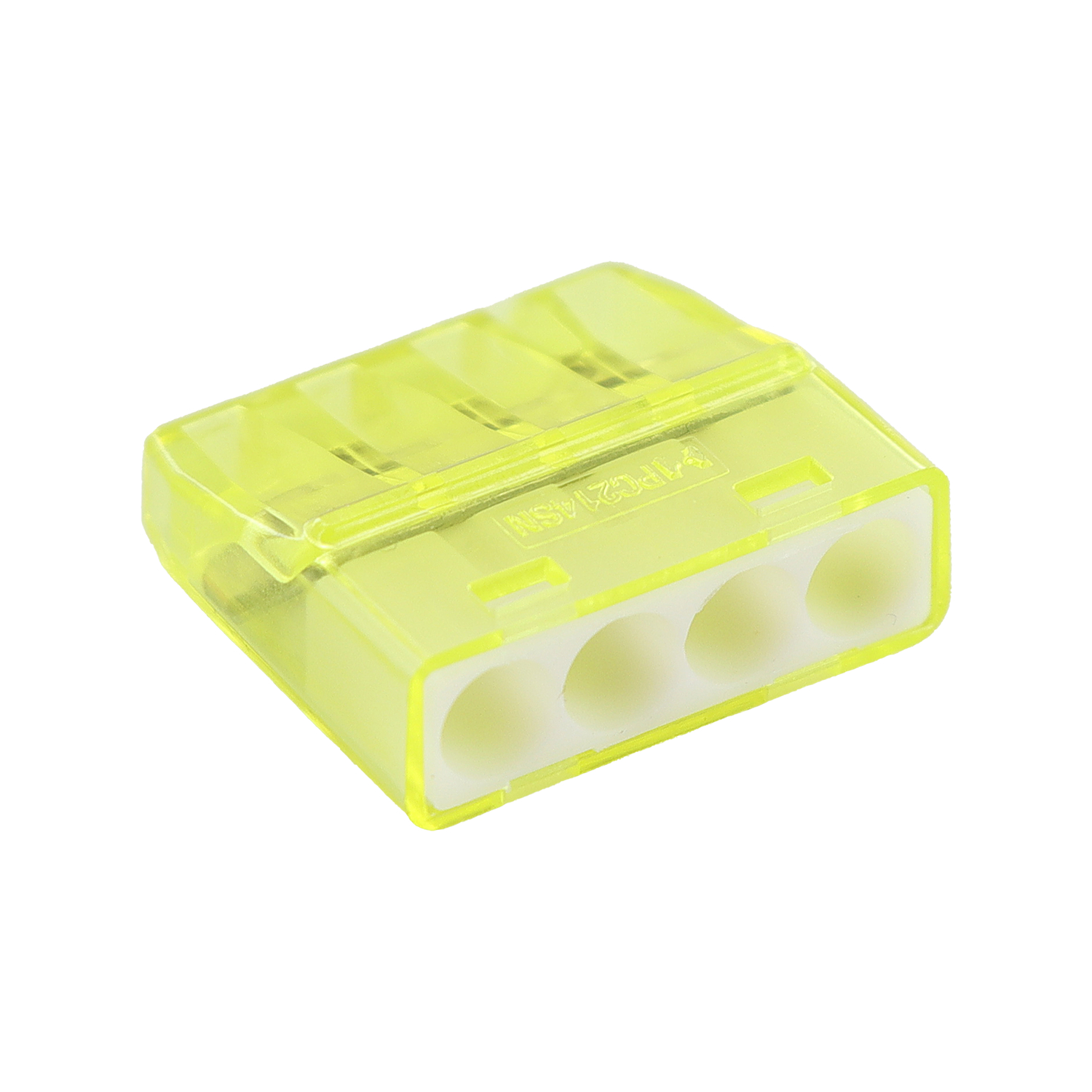 Borne de connexion transparente 4 entrées jaunes MINI green – Image 2