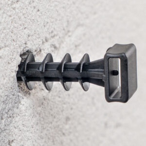 Cheville murale à frapper pour trou D= 7 à 8 mm en PA66W noir - LOK01