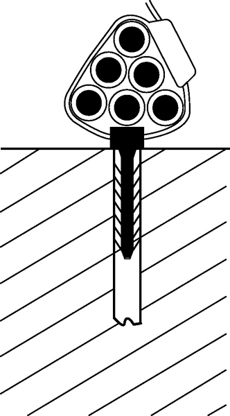 Cheville murale à frapper pour trou D= 7 à 8 mm en PA66W noir - LOK01 – Image 3
