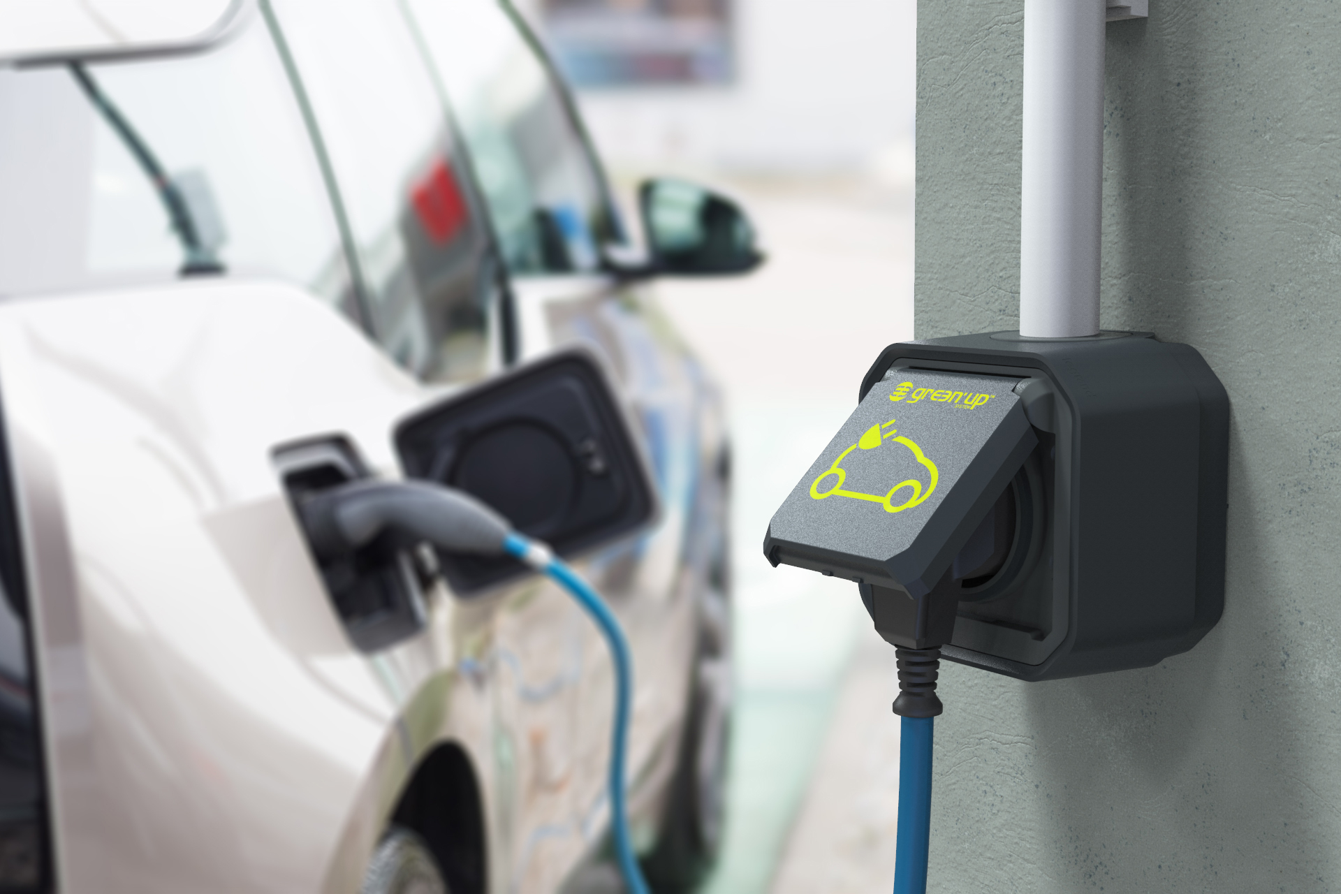 Prise pour recharge véhicule électrique Plexo complet saillie anthracite – Image 5