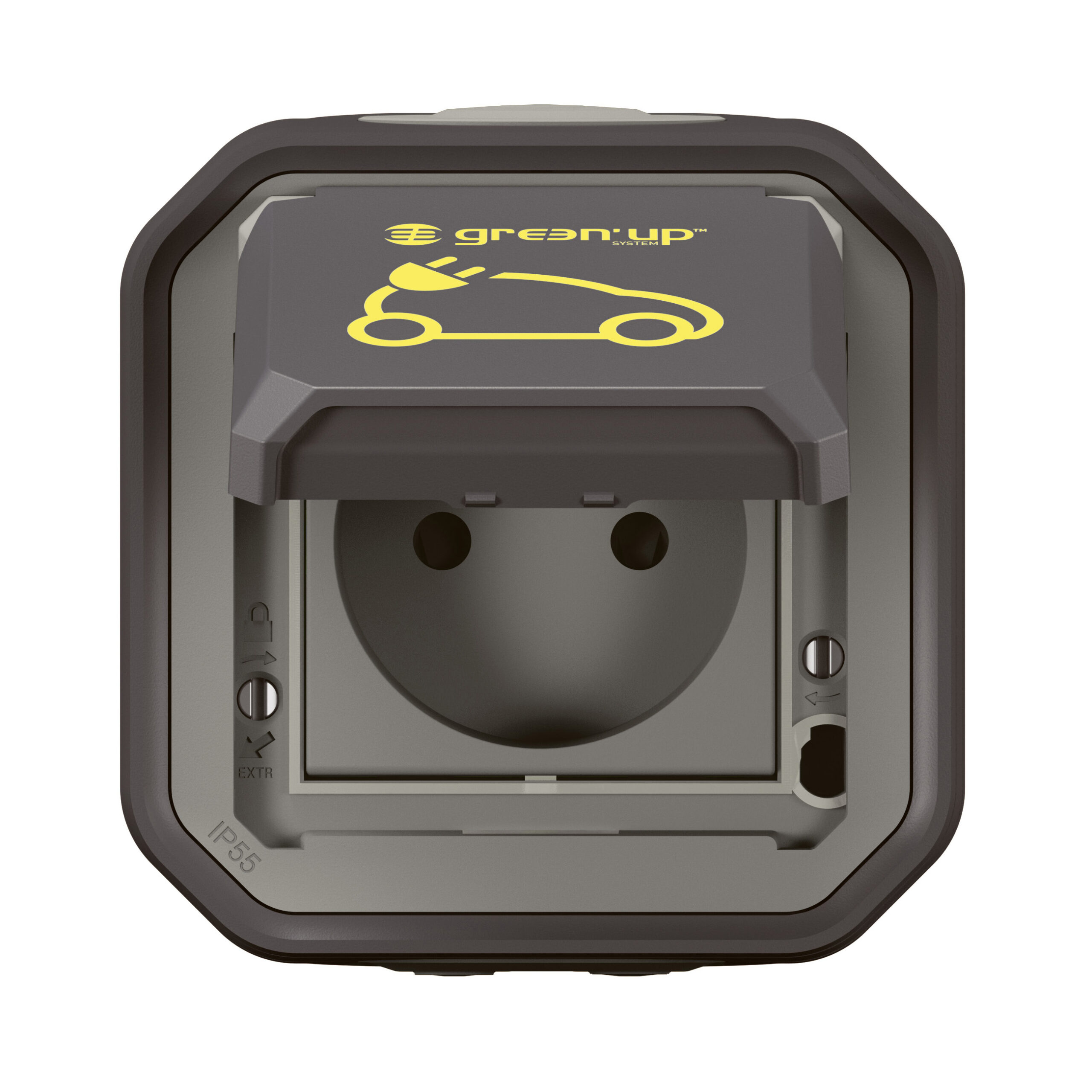 Prise pour recharge véhicule électrique Plexo complet saillie anthracite – Image 6