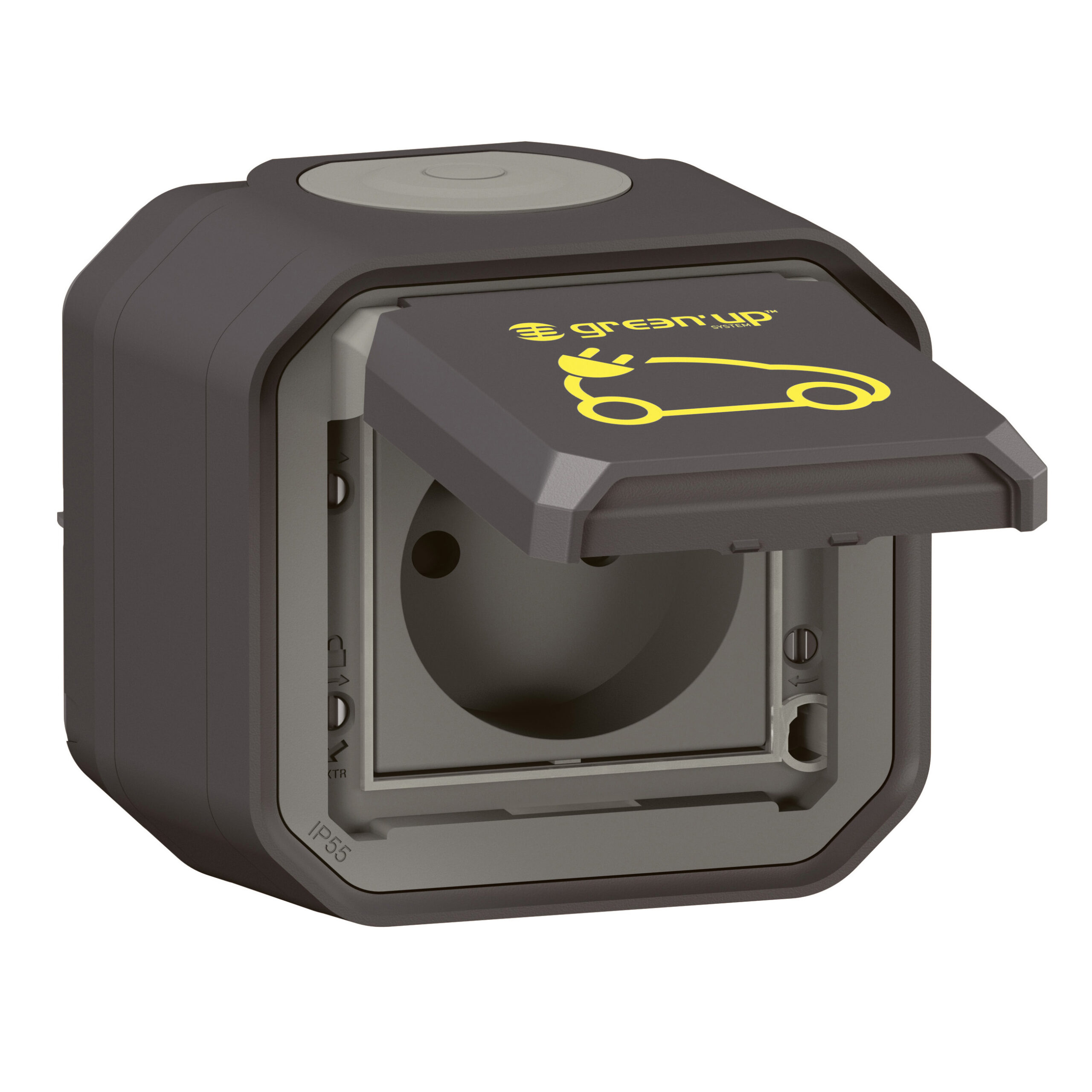 Prise pour recharge véhicule électrique Plexo complet saillie anthracite – Image 7