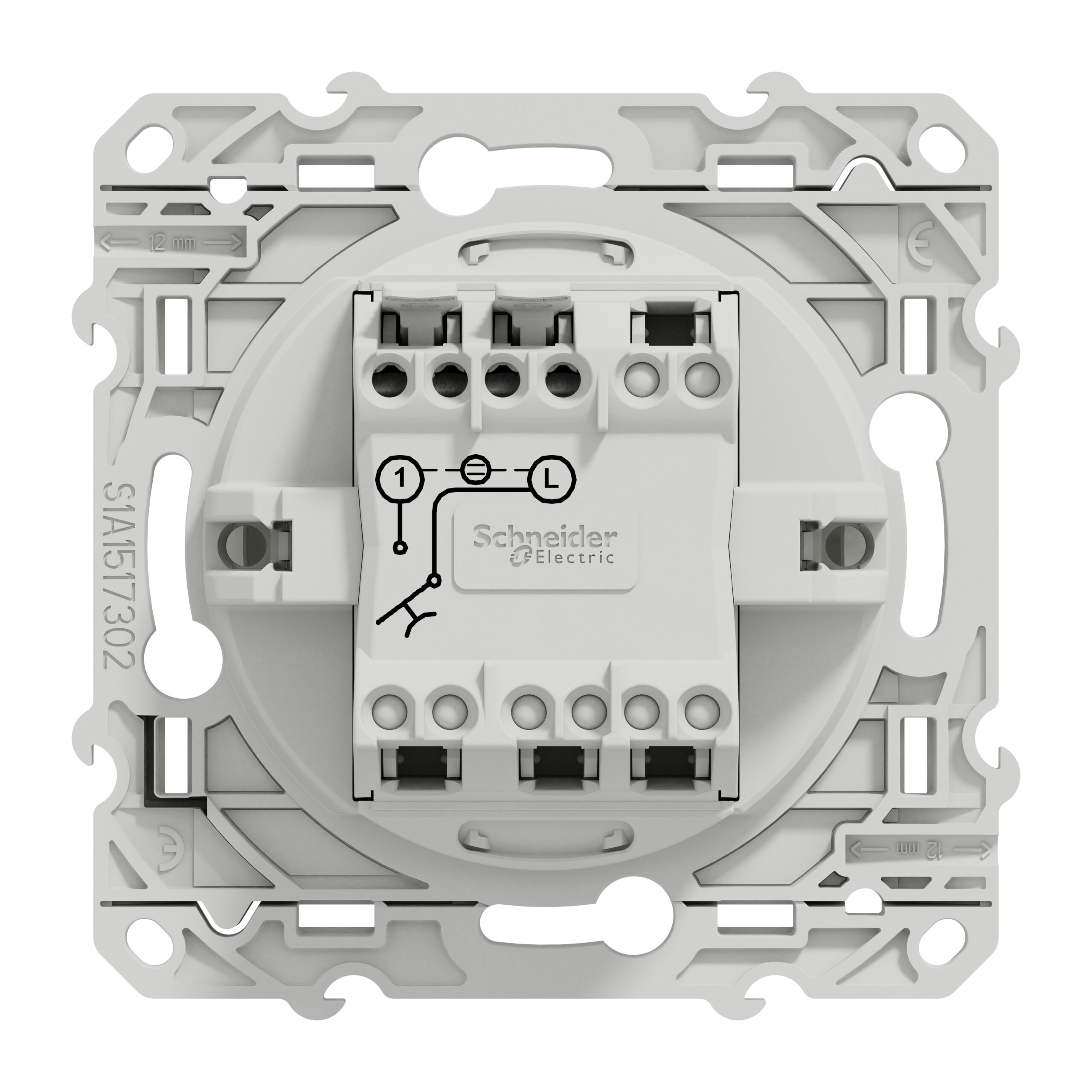 Odace 2011 - poussoir lumineux - blanc - 10A - voyant LED bleu 0,15mA – Image 5