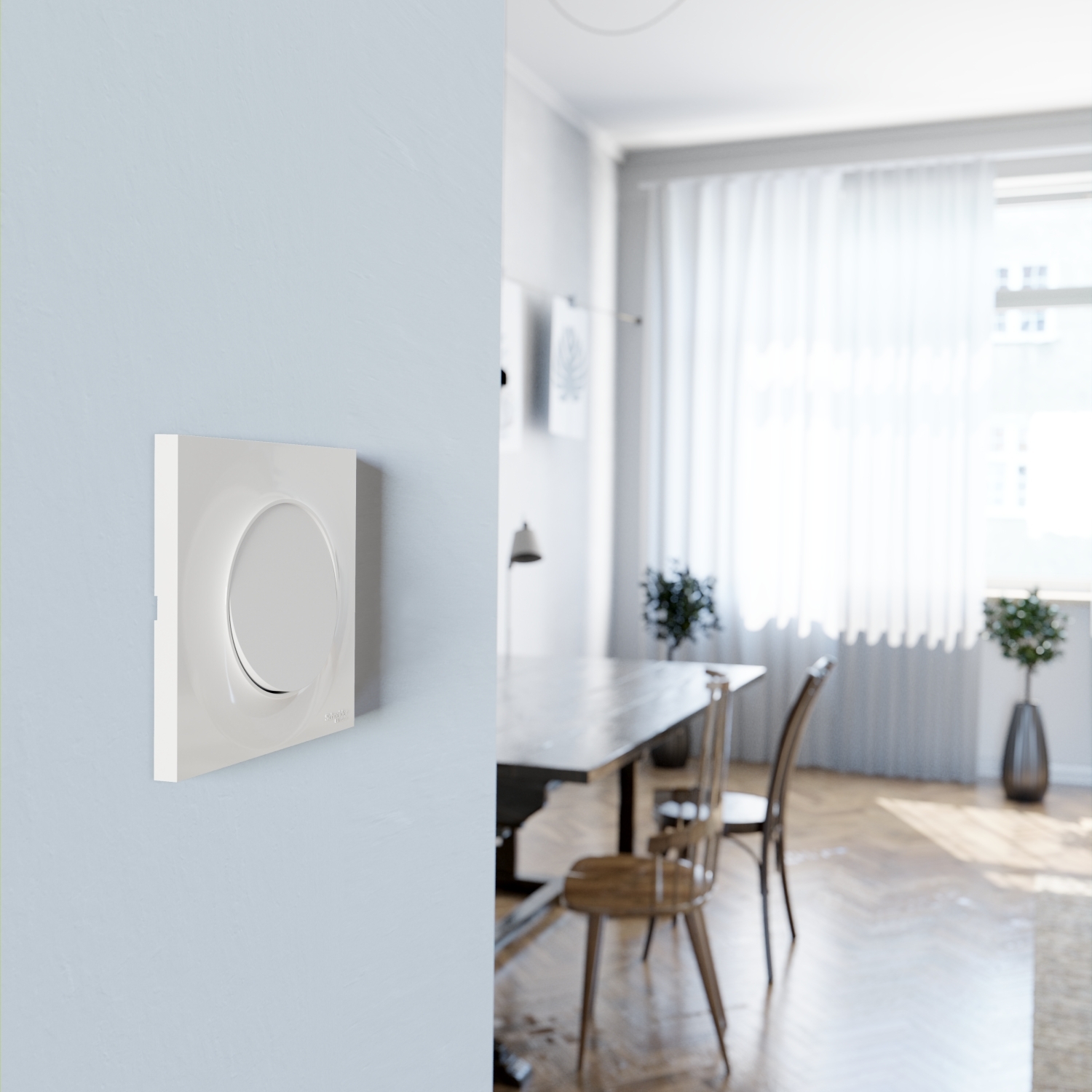 Odace 2011 - poussoir lumineux - blanc - 10A - voyant LED bleu 0,15mA – Image 6
