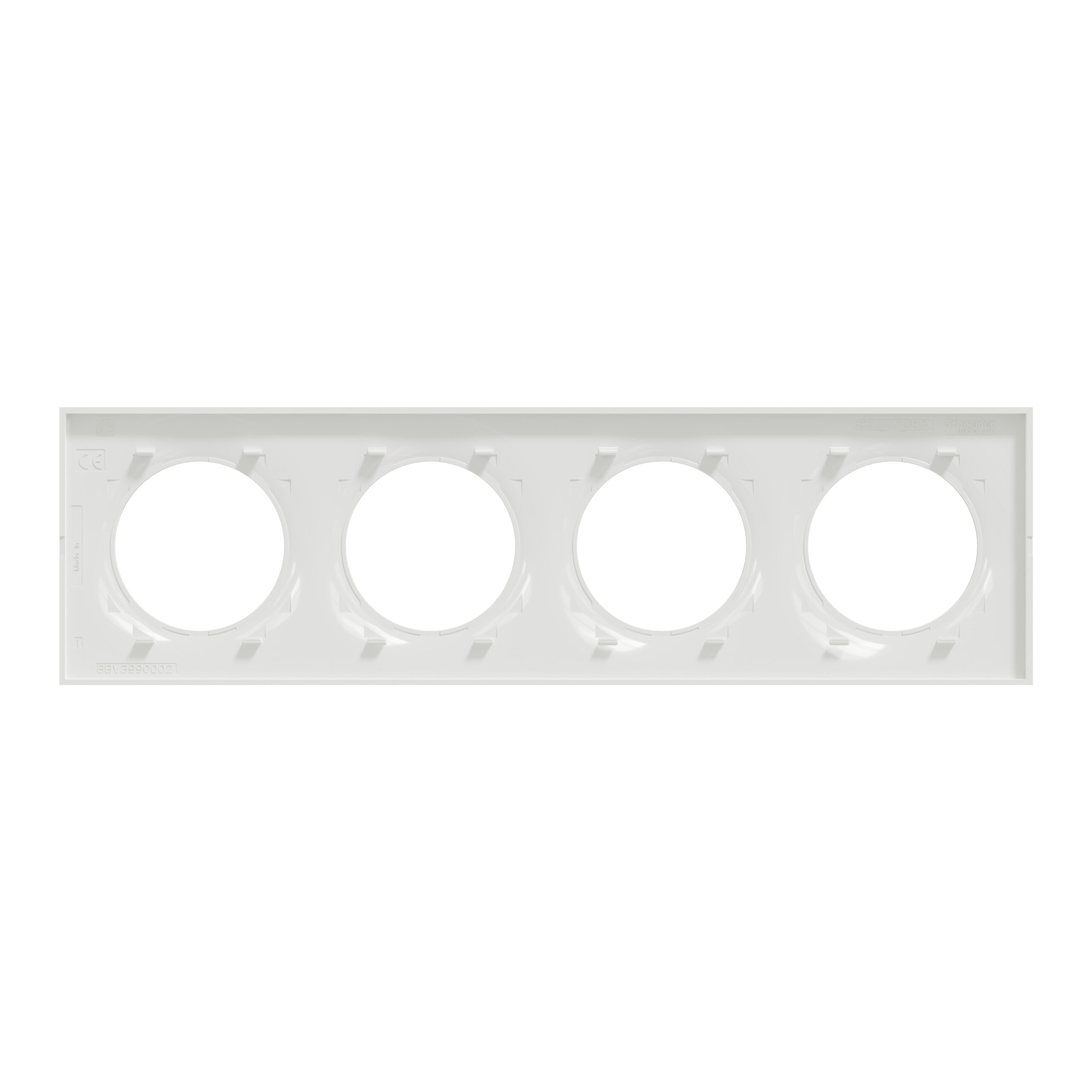 Odace 2011 Styl - plaque 4 postes H/V entraxe 71mm blanc – Image 5
